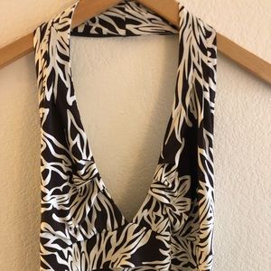 Arden b brown and white halter dress size m